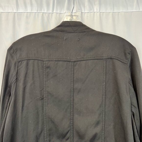 Maurices Womens Utility Jacket Black Full Zip Pockets Hip Length Drawstring S - Picture 6 of 10